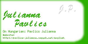 julianna pavlics business card